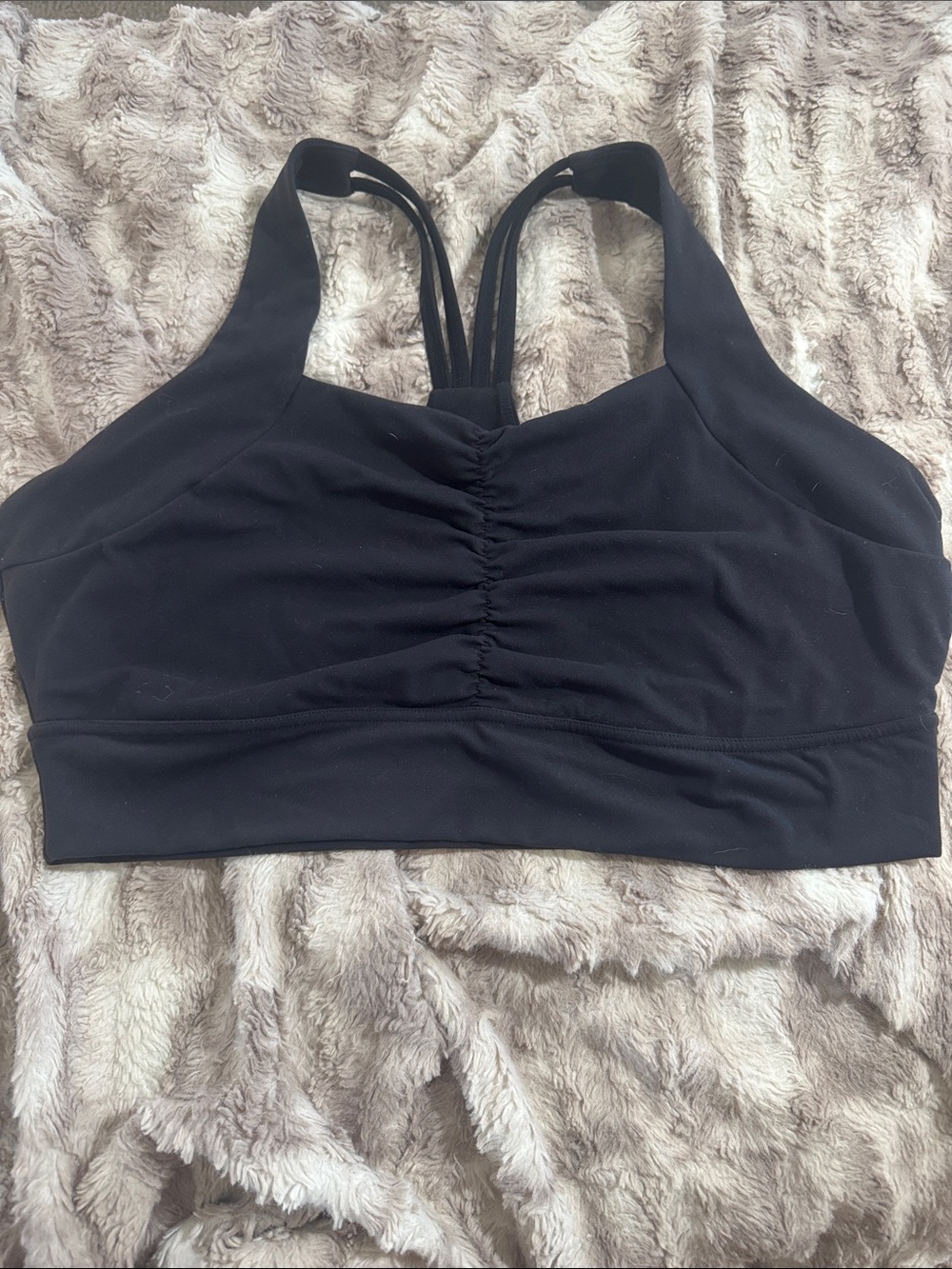 BuffBunny Black Bloom Sports Bra